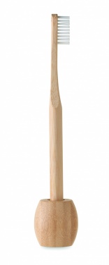 Logotrade promotional giveaway image of: Bamboo tooth brush with stand
