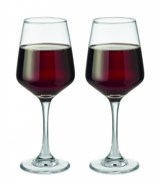 Logo trade advertising product photo of: Set of 2 wine glasses