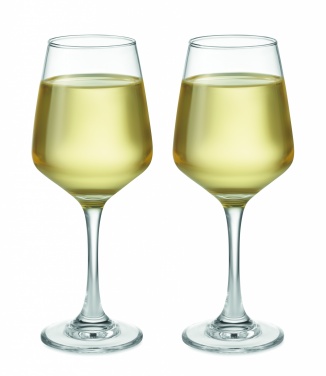 Logo trade promotional merchandise image of: Set of 2 wine glasses