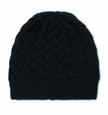 Logotrade business gifts photo of: Cable knit beanie in RPET