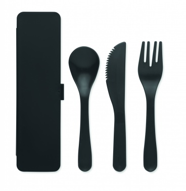 Logo trade promotional giveaways picture of: Cutlery set recycled PP