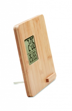 Logotrade business gifts photo of: Bamboo weather station 10W