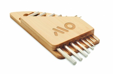 Logo trade promotional giveaways picture of: Hex key set in bamboo