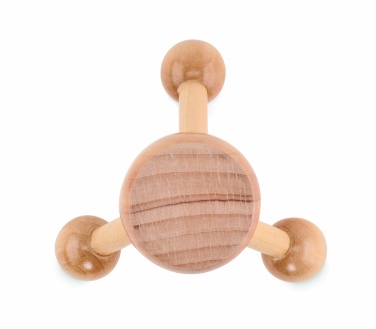 Logo trade business gifts image of: Hand held massager in wood