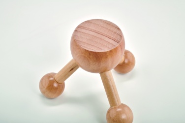 Logo trade promotional merchandise image of: Hand held massager in wood