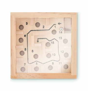 Logo trade advertising product photo of: Pine wooden labyrinth game