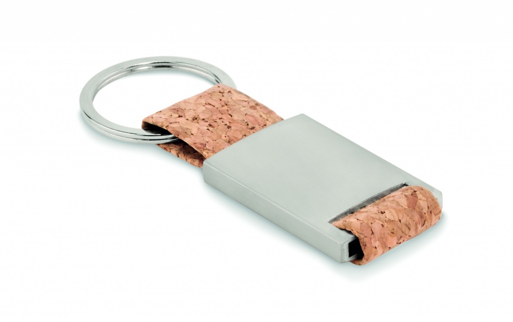 Logo trade promotional items image of: Key ring with cork webbing Kerava