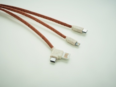 Logotrade advertising product picture of: 3 in 1 charging cable in cork