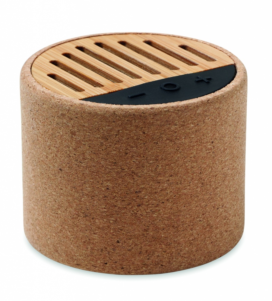 Logotrade corporate gift image of: Round cork wireless speaker