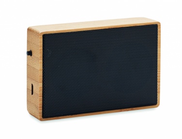 Logo trade promotional gift photo of: Solar bamboo wireless speaker