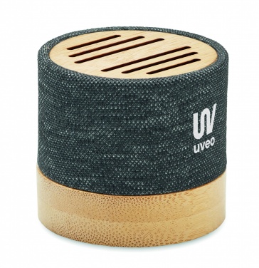 Logotrade business gift image of: Bamboo RPET wireless speaker