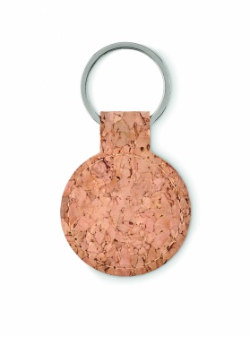 Logotrade advertising product picture of: Round cork key ring Mikkeli
