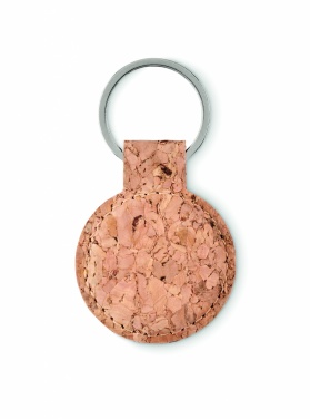 Logo trade promotional products picture of: Round cork key ring Mikkeli