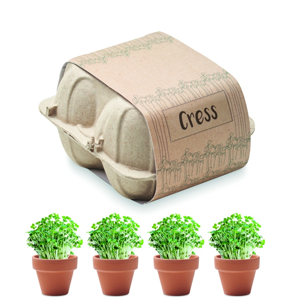 Logo trade promotional gift photo of: Egg carton growing kit