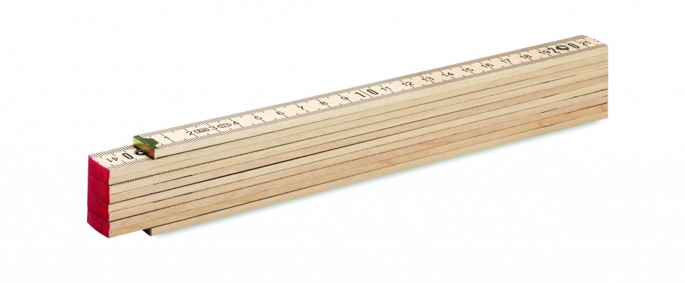Logo trade promotional items picture of: Carpenter ruler in wood 2m
