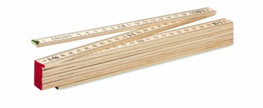 Logo trade advertising products image of: Carpenter ruler in wood 2m