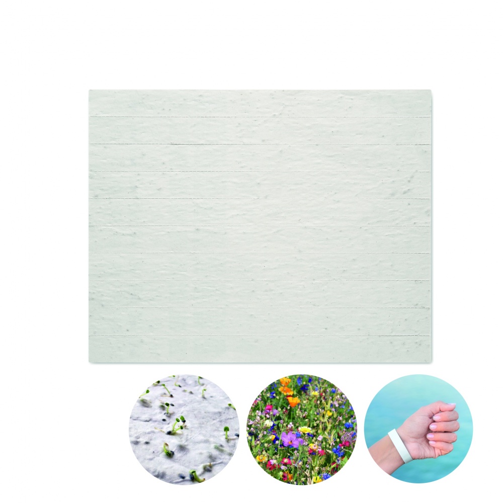 Logo trade promotional products image of: Sheet of seed paper wristbands
