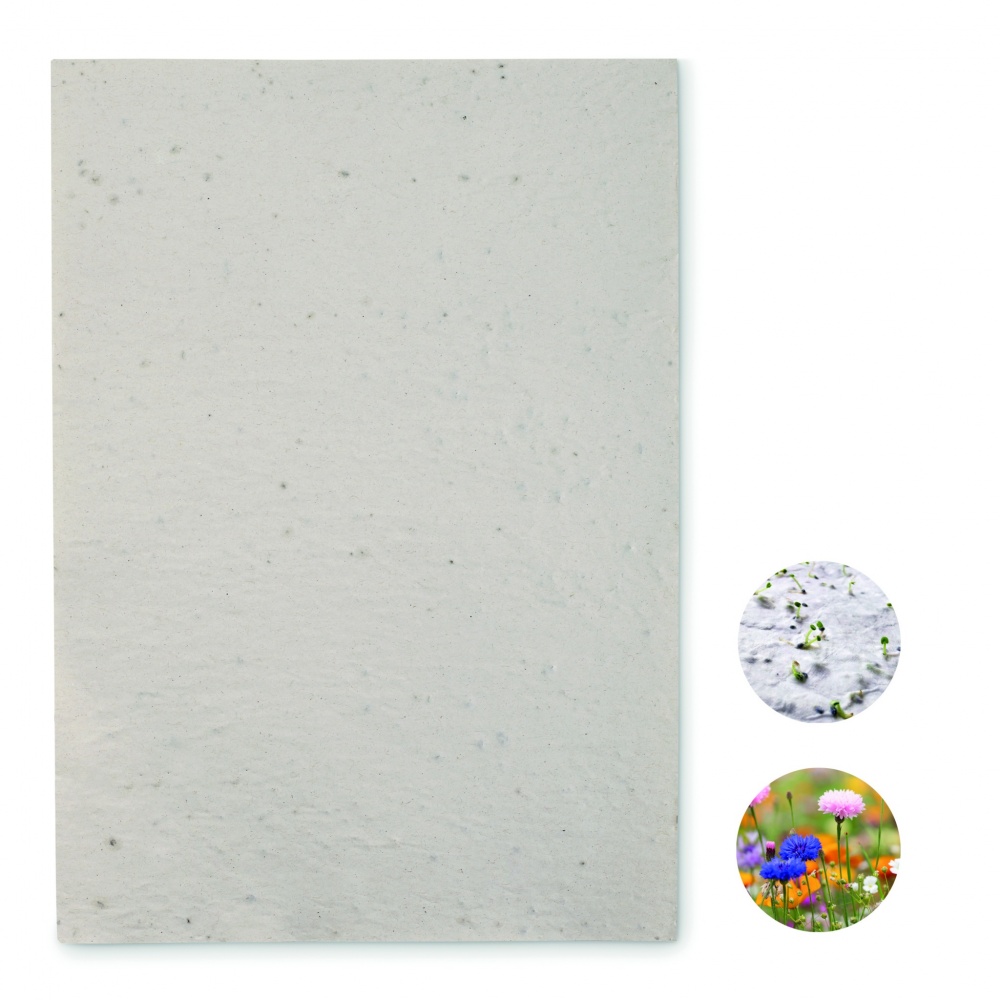 Logo trade advertising product photo of: A4 wildflower seed paper sheet