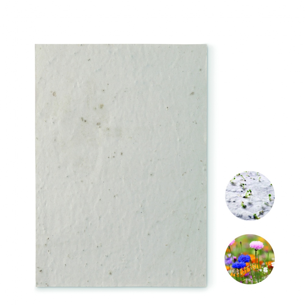 Logo trade promotional items image of: A5 wildflower seed paper sheet