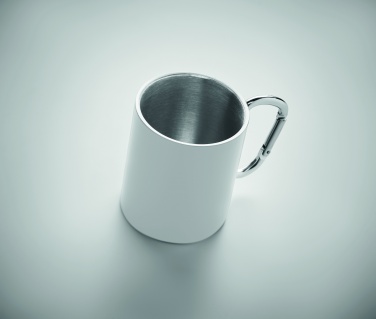 Logo trade promotional merchandise image of: Metal mug and carabiner handle