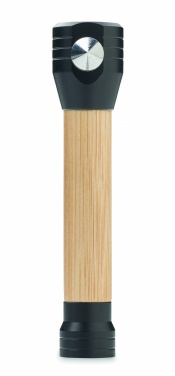 Logo trade business gift photo of: 3-in-1 bamboo flashlight with an emergency hammer and seatbelt cutter