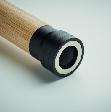 Logotrade promotional merchandise photo of: 3-in-1 bamboo flashlight with an emergency hammer and seatbelt cutter