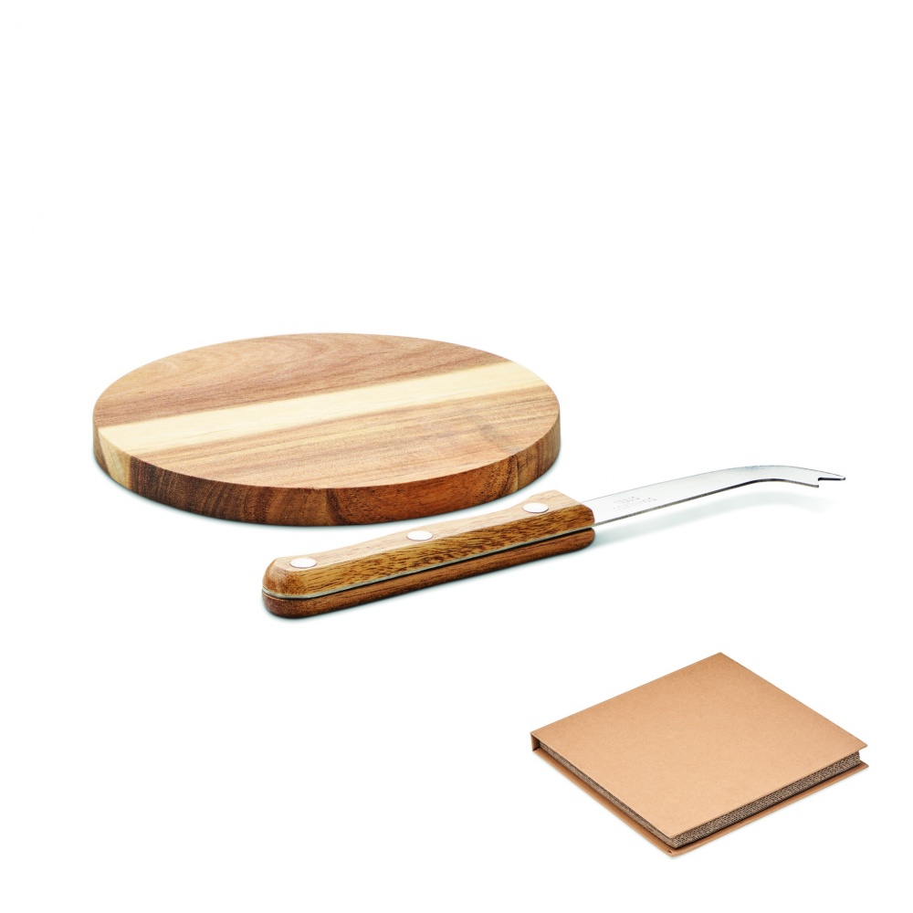 Logo trade promotional merchandise picture of: Acacia cheese board set Dresden