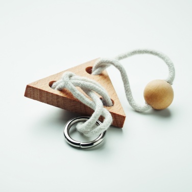 Logo trade promotional item photo of: Wooden brain teaser triangle