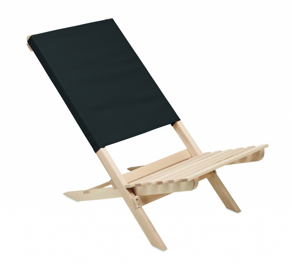 Logotrade promotional gift image of: Foldable wooden beach chair