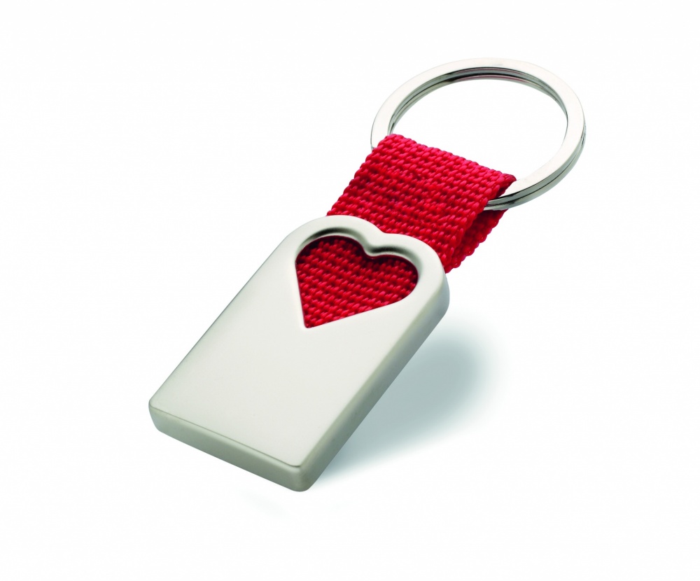Logotrade advertising product image of: Heart metal key ring Kemi