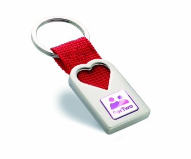Logotrade corporate gift picture of: Heart metal key ring Kemi