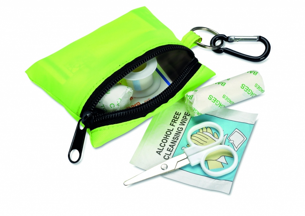 Logotrade promotional giveaway image of: First aid kit w/ carabiner