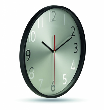 Logotrade promotional merchandise picture of: Wall clock w silver background