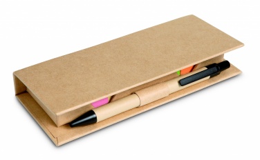 Logo trade promotional giveaways picture of: Sticky memo set recycked w/pen