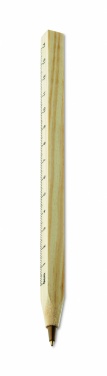Logo trade promotional gift photo of: Wooden ruler pen
