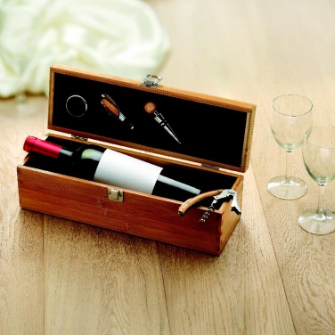 Logotrade promotional merchandise photo of: Wine set in bamboo box