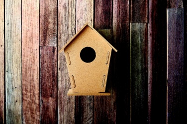 Logo trade business gift photo of: Wooden bird house