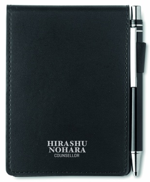 Logotrade promotional merchandise photo of: A7 notepad in PU pouch w/pen