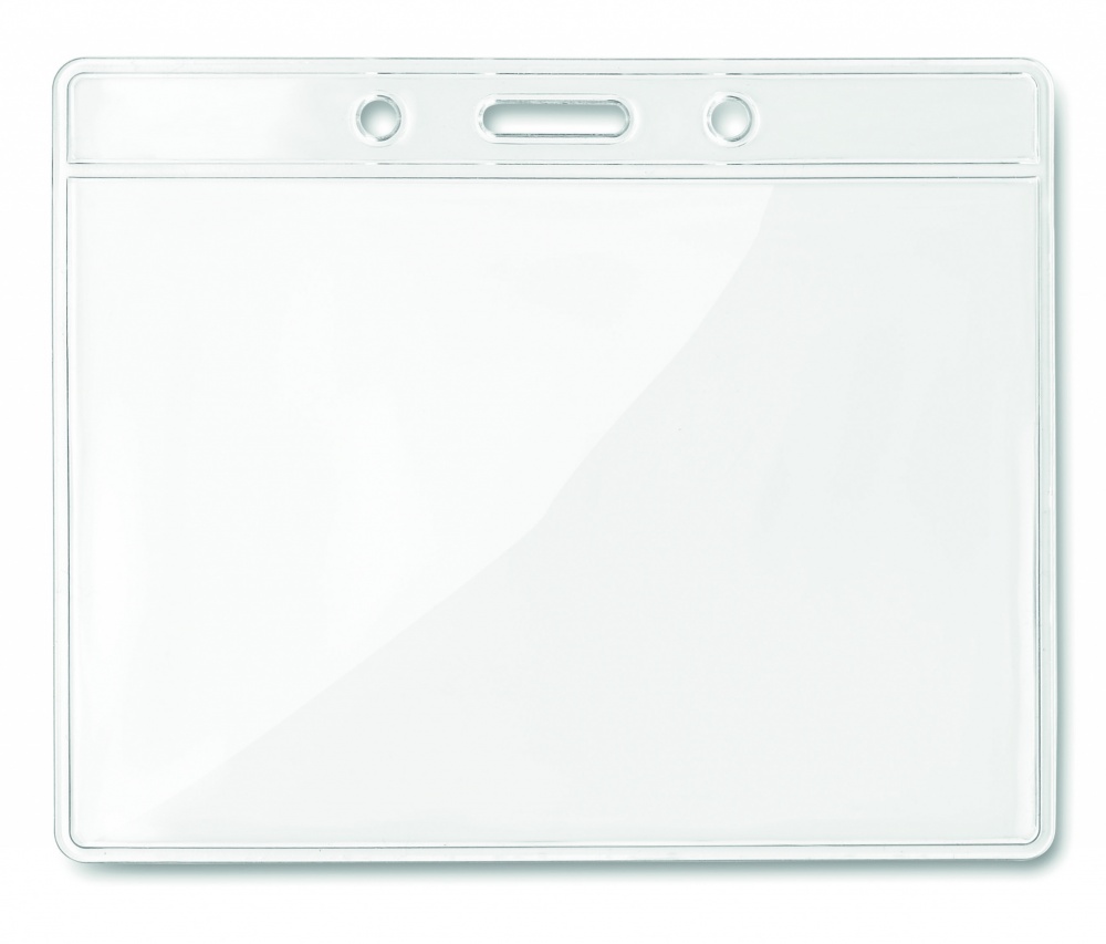 Logo trade business gifts image of: Transparent badge 10cmx8cm