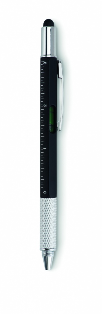 Logo trade corporate gifts image of: Spirit level pen with ruler