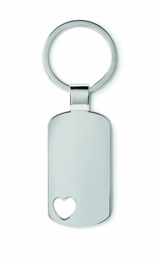 Logo trade promotional merchandise image of: Key ring with heart detail Jūrmala