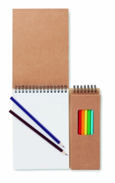 Logotrade promotional item picture of: Colouring set with notepad
