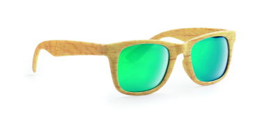 Logo trade promotional gift photo of: Wooden look sunglasses MAARDU