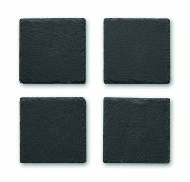 Logo trade promotional items image of: Slate coasters with EVA bottom
