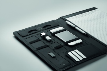 Logo trade promotional products image of: A4 folder w/wireless charger5W