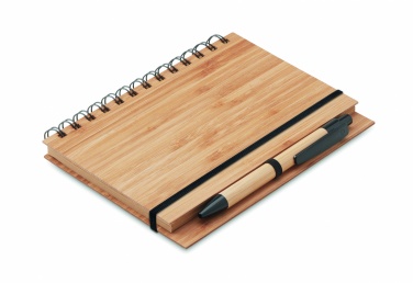 Logotrade advertising products photo of: Bamboo notebook with pen lined BAMBLOC