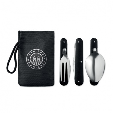 Logo trade promotional giveaway photo of: 3-piece camping utensils set