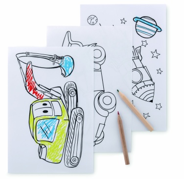 Logo trade promotional giveaways image of: Colouring set with 6 pencils