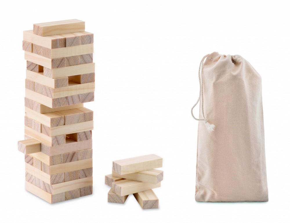 Logo trade promotional items picture of: Tower game in cotton pouch