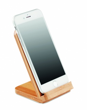 Logotrade promotional item picture of: Bamboo wireless charge stand 5W WIRESTAND
